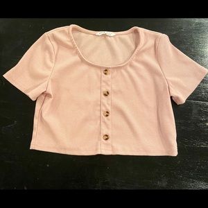 5/25❤️SHEIN Blush Pink Crop Top